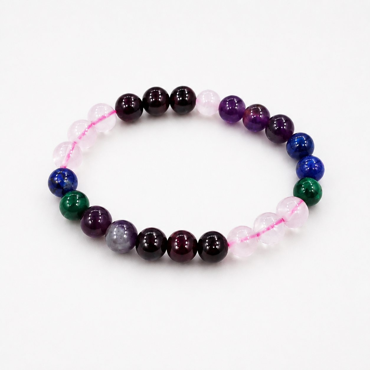 Good Health Bracelet made with natural healing crystal beads in multiple colors, designed to promote wellness, positive energy, emotional balance, and everyday protection.